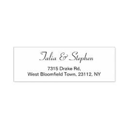 Einfache Schwarz-weiße Rückgabe von Drehbüchern Permastempel