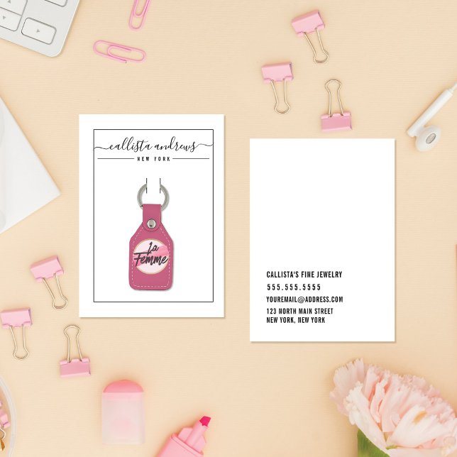 Einfache Schwarz-weiße Schlüsselanhänger-Grafikkar (Von Creator hochgeladen)