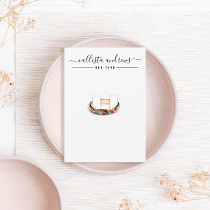 Einfache Schwarz-weiße Script-Brooch-Display-Karte