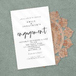 Einfache Schwarz-weiße Skripteinladung