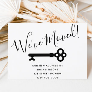 Einfache Schwarz-weiße Tastenkombination Ankündigungspostkarte