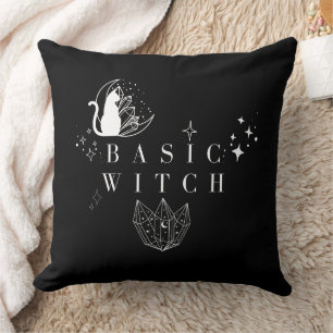 Einfache schwarze Basic Hexe Kissen