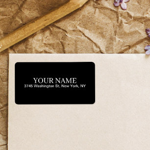 Einfache schwarze Benutzerdefiniert Hinzufügen ein Adressaufkleber