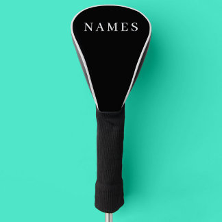 Einfache schwarze Benutzerdefiniert Hinzufügen ein Golf Headcover