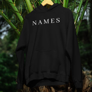Einfache schwarze Benutzerdefiniert Hinzufügen ein Hoodie