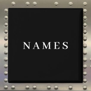 Einfache schwarze Benutzerdefiniert Hinzufügen ein Magnet