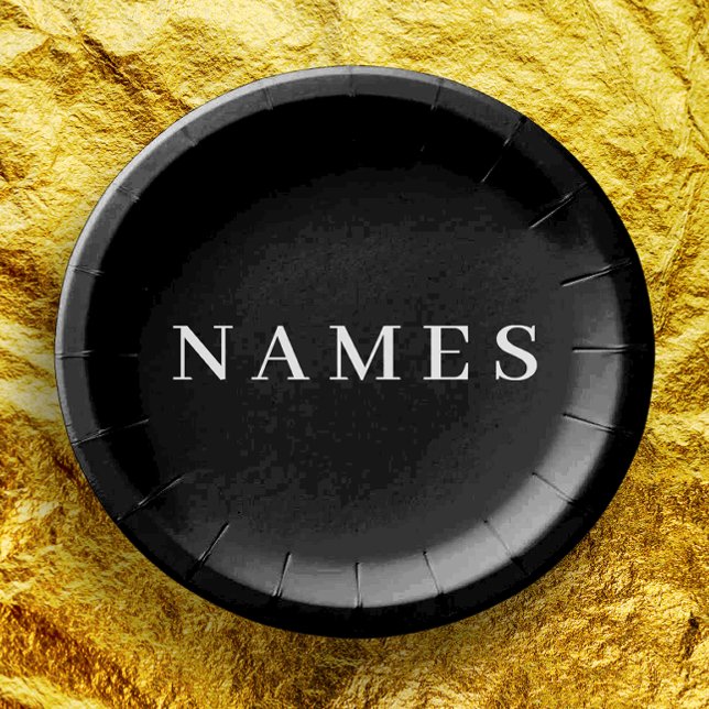 Einfache schwarze Benutzerdefiniert Hinzufügen ein Pappteller (Von Creator hochgeladen)