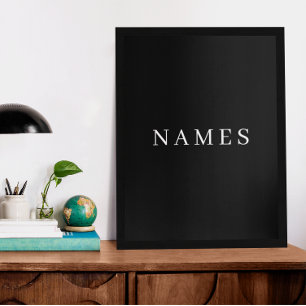 Einfache schwarze Benutzerdefiniert Hinzufügen ein Poster