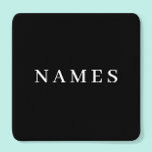 Einfache schwarze Benutzerdefiniert Hinzufügen ein Rechteckiger Pappuntersetzer<br><div class="desc">Einfache schwarze Benutzerdefiniert Fügen Sie Ihren Namen Elegant Design für jedermann.</div>