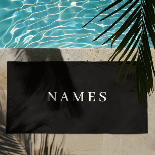 Einfache schwarze Benutzerdefiniert Hinzufügen ein Strandtuch