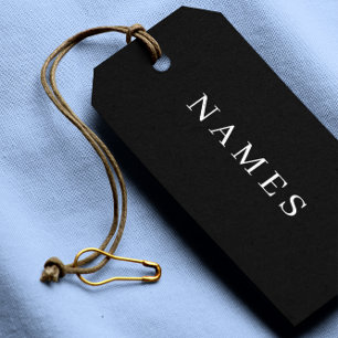 Einfache Schwarze Benutzerdefiniert Hinzufügen Ih Geschenkanhänger