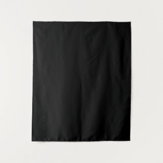 Einfache schwarze Einzelfarbe Wandteppich