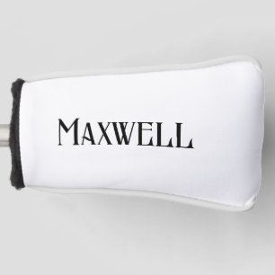 Einfache, schwarze Familienname Golf Headcover
