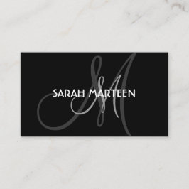 Einfache schwarze graue kundenspezifische visitenkarte