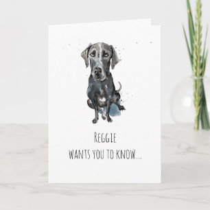 Einfache schwarze Große Däne, die Muttertag indivi Karte