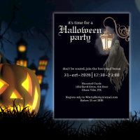 Einfache schwarze gruselige Laterne Halloween-Part