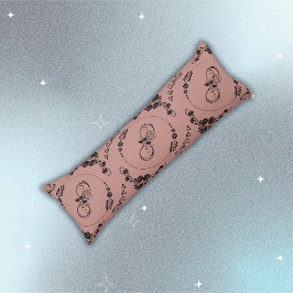 Einfache schwarze Herzen, Blüte, Unendlichkeit auf Seitenschläferkissen