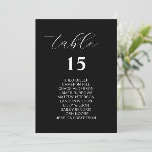 Einfache schwarze Hochzeitskarten Einladung