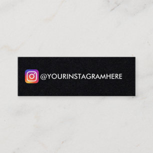 Einfache Schwarze Instagramm Mini Visitenkarte