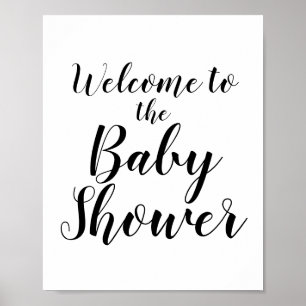Einfache Schwarze Kalligrafie Begrüßungsschild Bab Poster