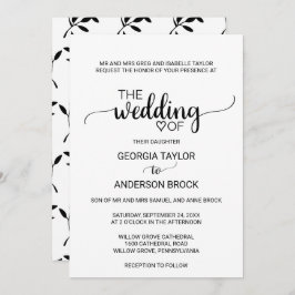 Einfache Schwarze Kalligrafie Einladung