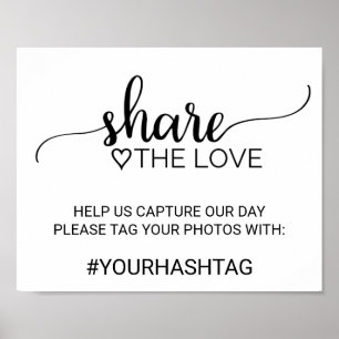 Einfache Schwarze Kalligrafie mit dem Zeichen der  Poster