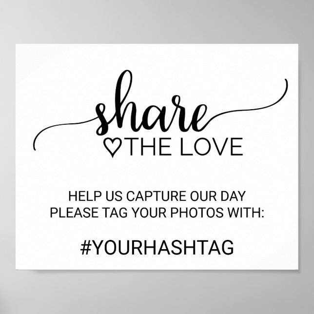 Einfache Schwarze Kalligrafie mit dem Zeichen der  Poster (Vorne)