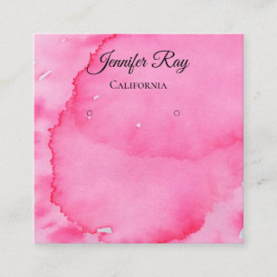 einfache schwarze Kalligrafie-Ohrsichtkarten Quadratische Visitenkarte