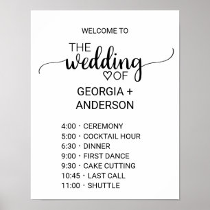 Einfache Schwarze Kalligrafie-Reihenfolge von Erei Poster