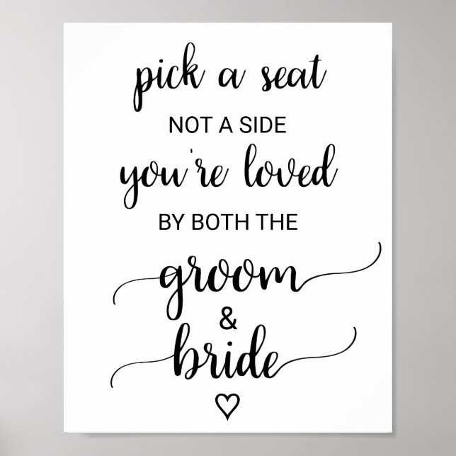 Einfache schwarze Kalligrafie Wählen Sie ein Segel Poster (Vorne)