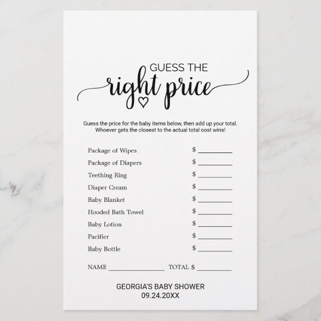 Einfache schwarze Kalligrafie Was steckt in deinem (Vorderseite)