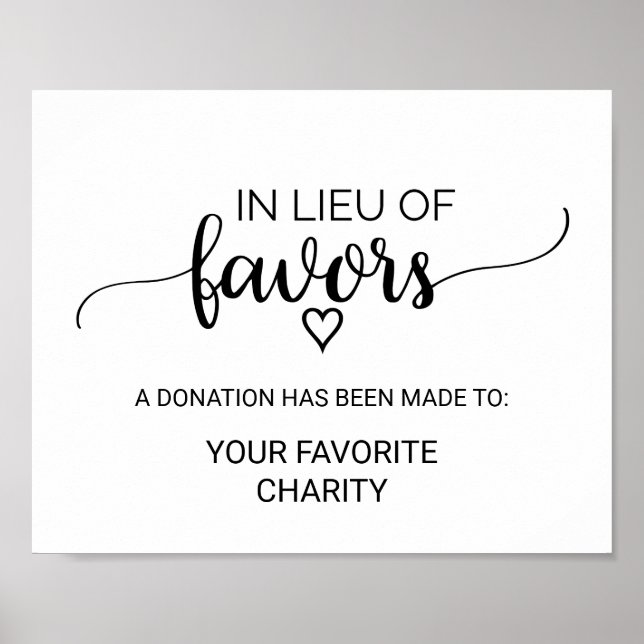 Einfache schwarze Kalligraphie anstelle von Favori Poster (Vorne)