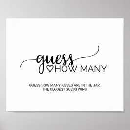 Einfache schwarze Kalligraphie: Wie viele Zeichen Poster