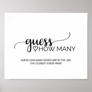 Einfache schwarze Kalligraphie: Wie viele Zeichen Poster