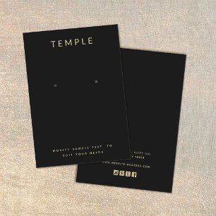 Einfache Schwarze Karte mit der Logo-Verleihkarte