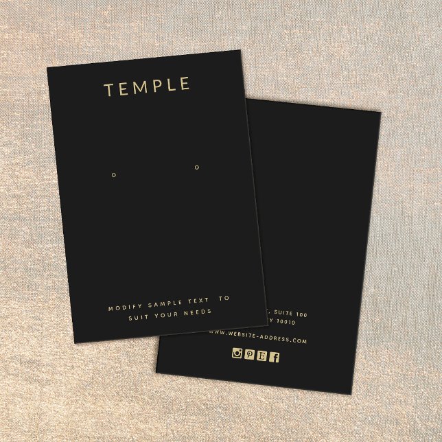 Einfache Schwarze Karte mit der Logo-Verleihkarte (Von Creator hochgeladen)