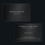 Einfache schwarze Metallic Textur Hintergrund Visitenkarte<br><div class="desc">Bild eines schwarz metallischen Design gebürstetes Aluminium Hintergrund Visitenkarten Vorlage. Einfach elegant und vollständig anpassbar.</div>