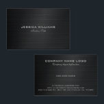 Einfache schwarze Metallic Textur Hintergrund Visitenkarte<br><div class="desc">Bild eines schwarz metallischen Design gebürstetes Aluminium Hintergrund Visitenkarten Vorlage. Einfach elegant und vollständig anpassbar.</div>