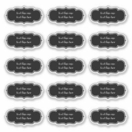 Einfache schwarze, moderne Küchenlabels Aufkleber