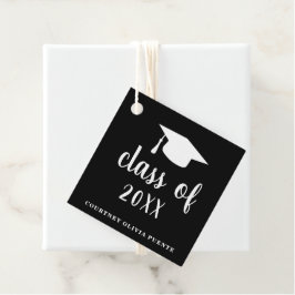 Einfache Schwarze Mortarplatte Moderner Abschluss Geschenkanhänger