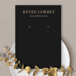 Einfache Schwarze Ohrkarte