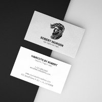 Einfache schwarze Ornamente Haarschnitt-Logo