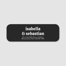 Einfache schwarze Retro-Schrift für Hochzeiten