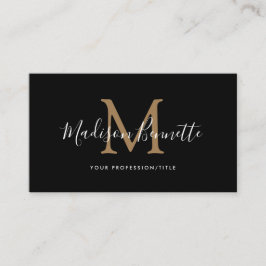Einfache Schwarze-Script-Typografie Visitenkarte