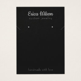 Einfache schwarze Silber-Kette-Earring-Display-Kar