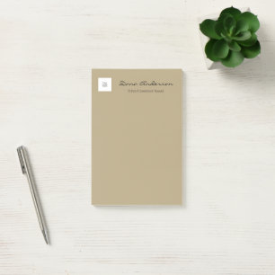 Einfache schwarze und braune Post-it-Notes Post-it Klebezettel