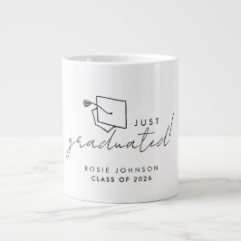 Einfache schwarze und weiße Abschluss-Tasse als Ge Jumbo-Tasse