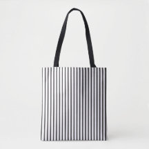 Einfache schwarze und weiße Streifen Tasche