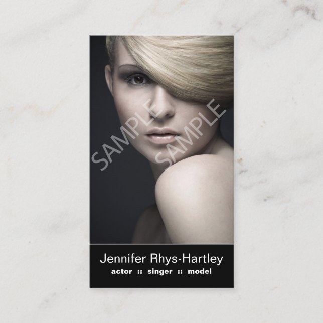 Einfache schwarze visitenkarte (Vorderseite)