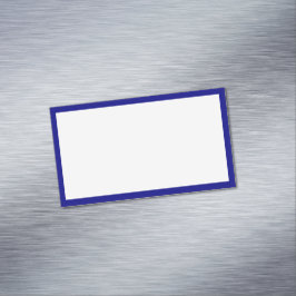 Einfache schwarze, weiße und blaue Grenze Magnetische Visitenkarte